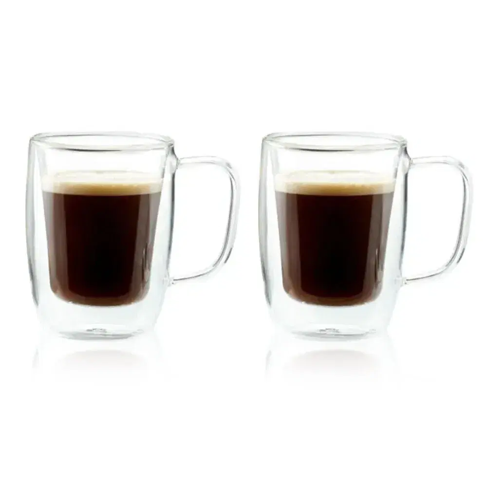 Henckels 1021895 Cafe Roma4.5 Oz Double Wall Espresso Glass, 134ml, 2 Pcs