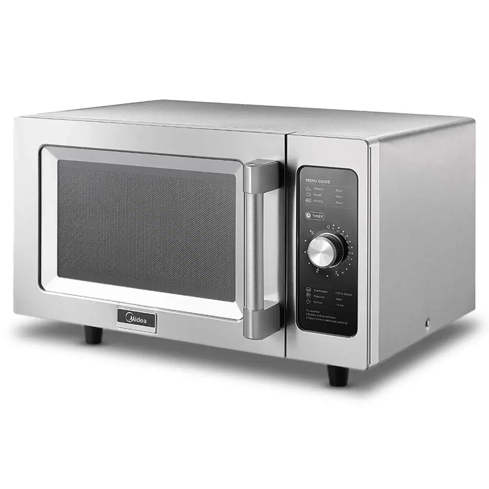 Midea 1025F0A 20.13" Commercial Microwave oven with Manual Controls, 0.9 cu. ft., Stainless Steel, 1000W