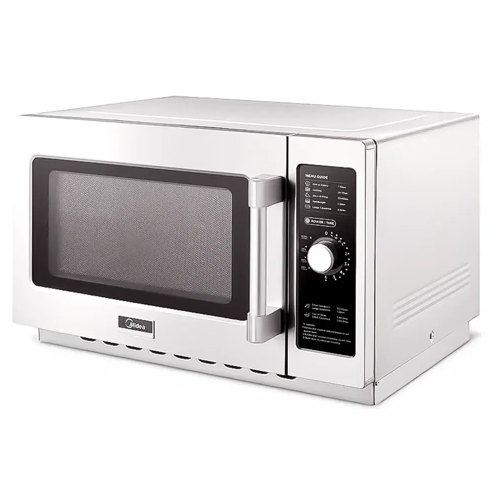 Midea 1034N0A 21.75" Commercial Microwave oven with Dial Control, 1.2 cu. ft., Stainless Steel, 1000W