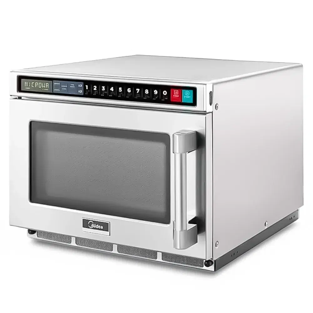Midea 1217G1A 16.5" Commercial Microwave oven with Touch Control Pad, 0.6 cu. ft., Stainless Steel, 1200W
