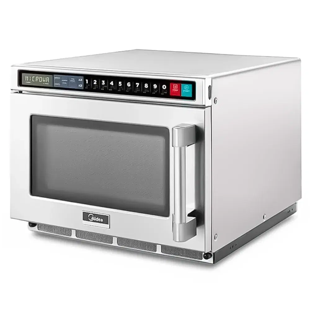 Midea 1217G1S 16.5" Commercial Microwave oven with Touch Control Pad, 0.6 cu. ft., Stainless Steel, 1200W, 120
