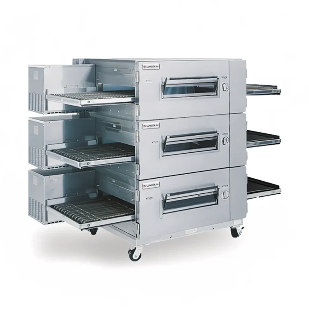 LincoIn 1600FB3GLP 73" Gas Low Profile Triple Impinger Conveyor Pizza Oven - Liquid Propane