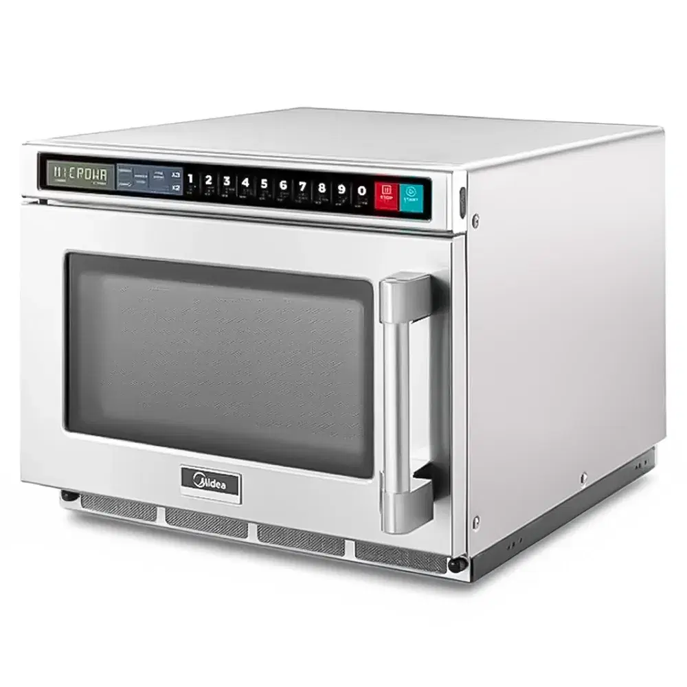 Midea 1817G1A 16.5" Commercial Microwave oven with Touch Control Pad, 0.6 cu. ft., Stainless Steel, 1800W