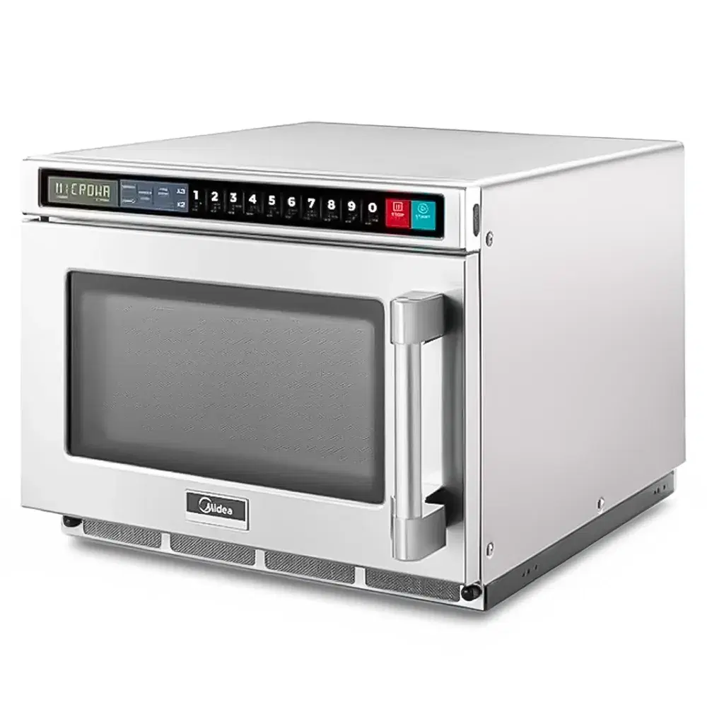 Midea 2117G1A 16.5" Commercial Microwave oven with Touch Control Pad, 0.6 cu. ft., Stainless Steel, 2100W