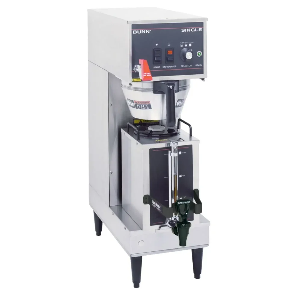 Bunn Single GPR Satellite Coffee Brewer with Server, Stainless Funnel, 120V
