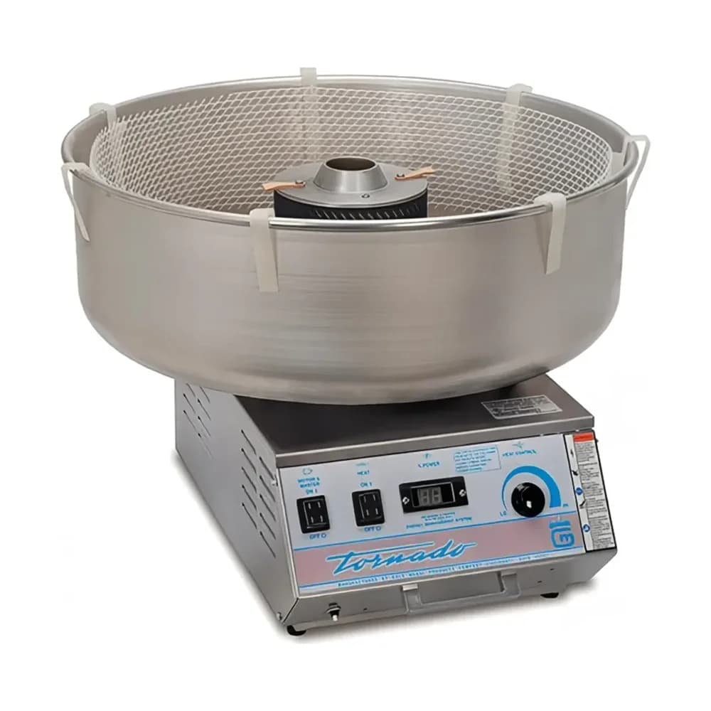 Gold Medal Tornado® Cotton Candy Machine w/ Electronic Heat - 25" Aluminum Bowl, 120v