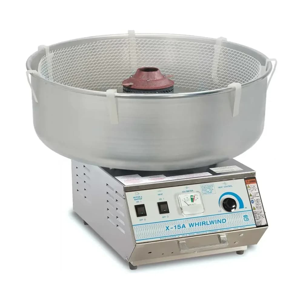 Gold Medal X 15 Whirlwind® Floss Cotton Candy Machine w/ 5 1/2" Round Double Band, 120v
