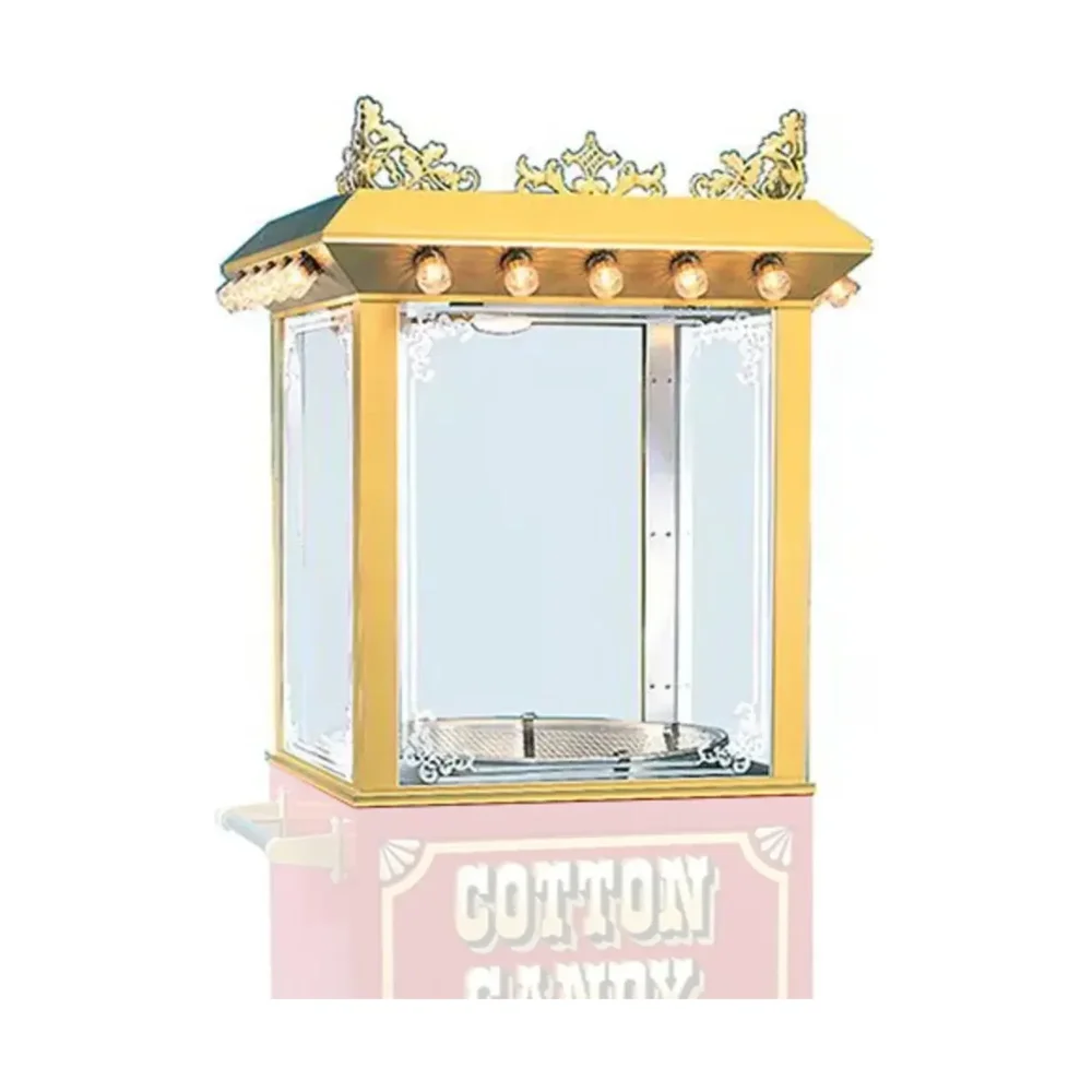Gold Medal Antique Unifloss Top Cotton Candy Machine Frame w/ Etched Glass