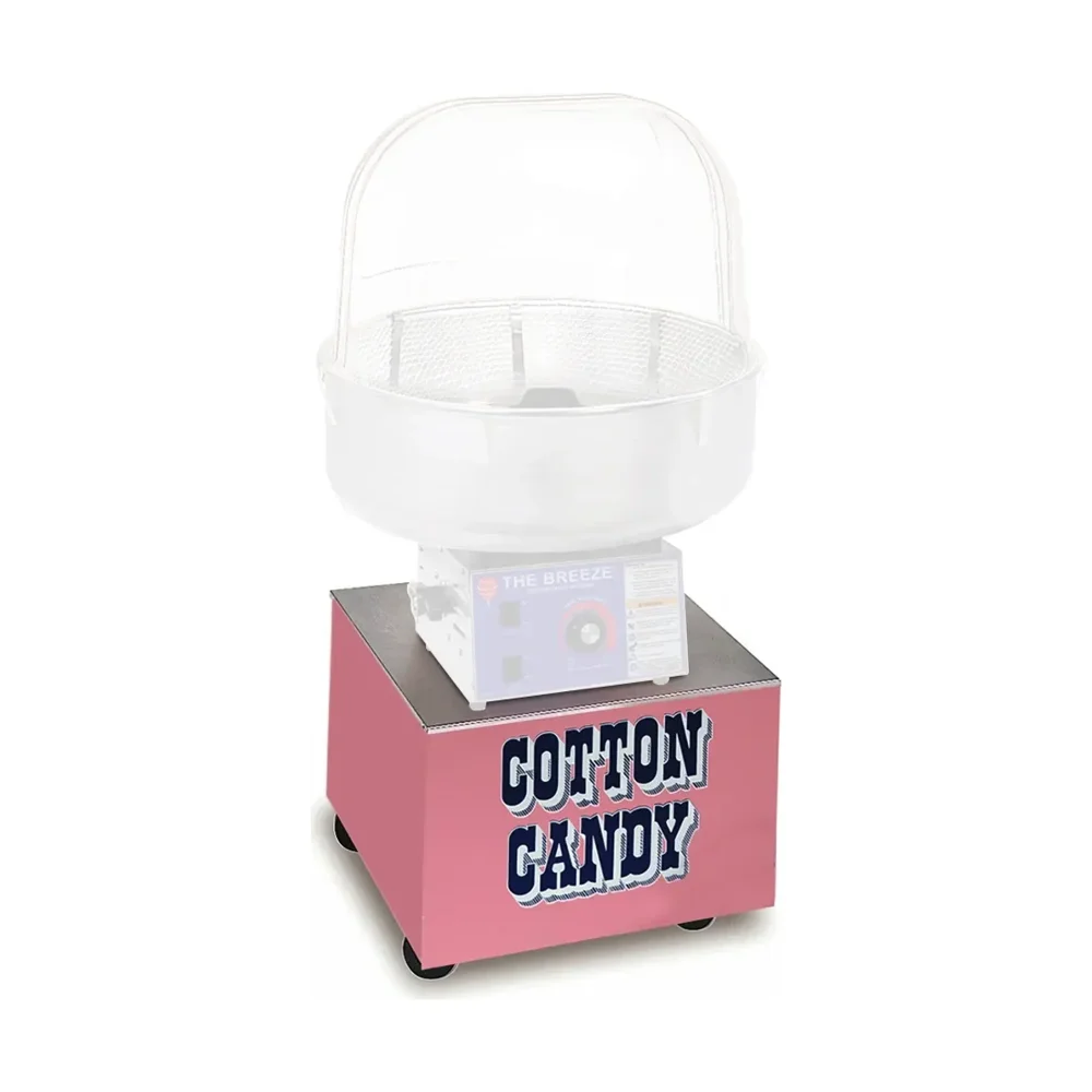 Gold Medal Floss About Cotton Candy Cart Base w/ Pull Rope & 4 Casters, Pink