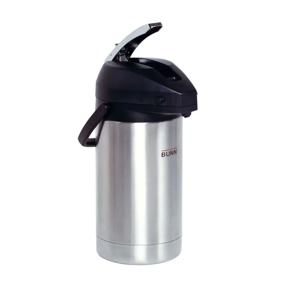 Bunn 3 Liter (101 oz) Lever Action Airpot Coffee Server, Stainless Steel Liner