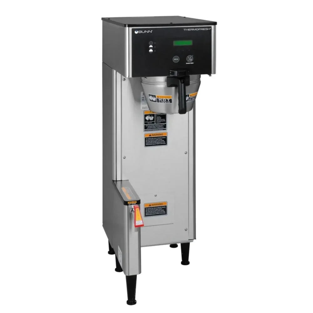Bunn Single TF DBC BrewWISE Satellite Coffee Brewer, Stainless Finish, Funnel Lock, 120V