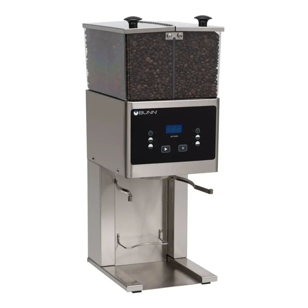 Bunn FPG-2 DBC Automatic Coffee Grinder, Two 3 lb Hoppers, Stainless Steel, 120V