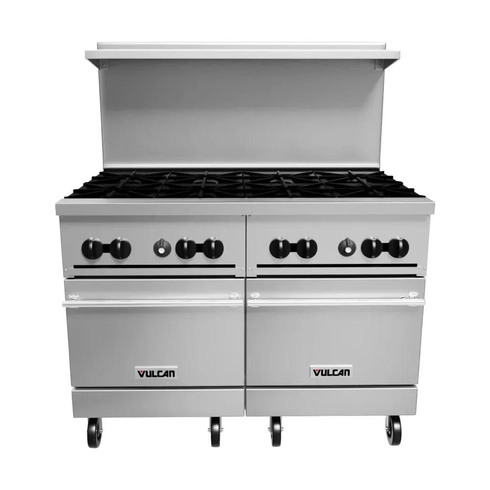 Vulcan 48SS-8B 48" 8 Burner Gas Range, 2 Standard Ovens, Liquid Propane