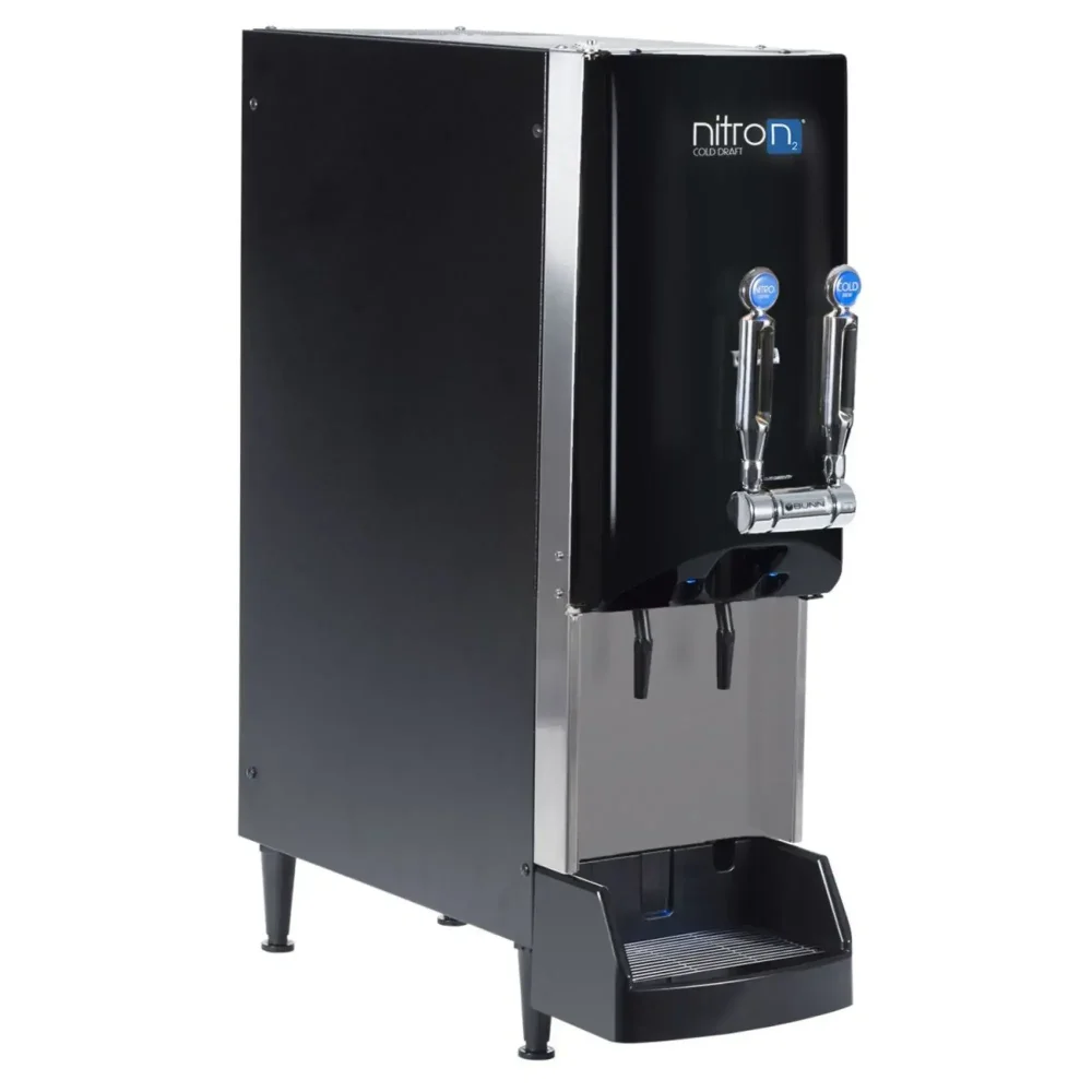 Bunn Nitron 2 gal Cold Draft Coffee Dispenser, 1 Nitro + 1 Still Tap, All-Black Door, 120V