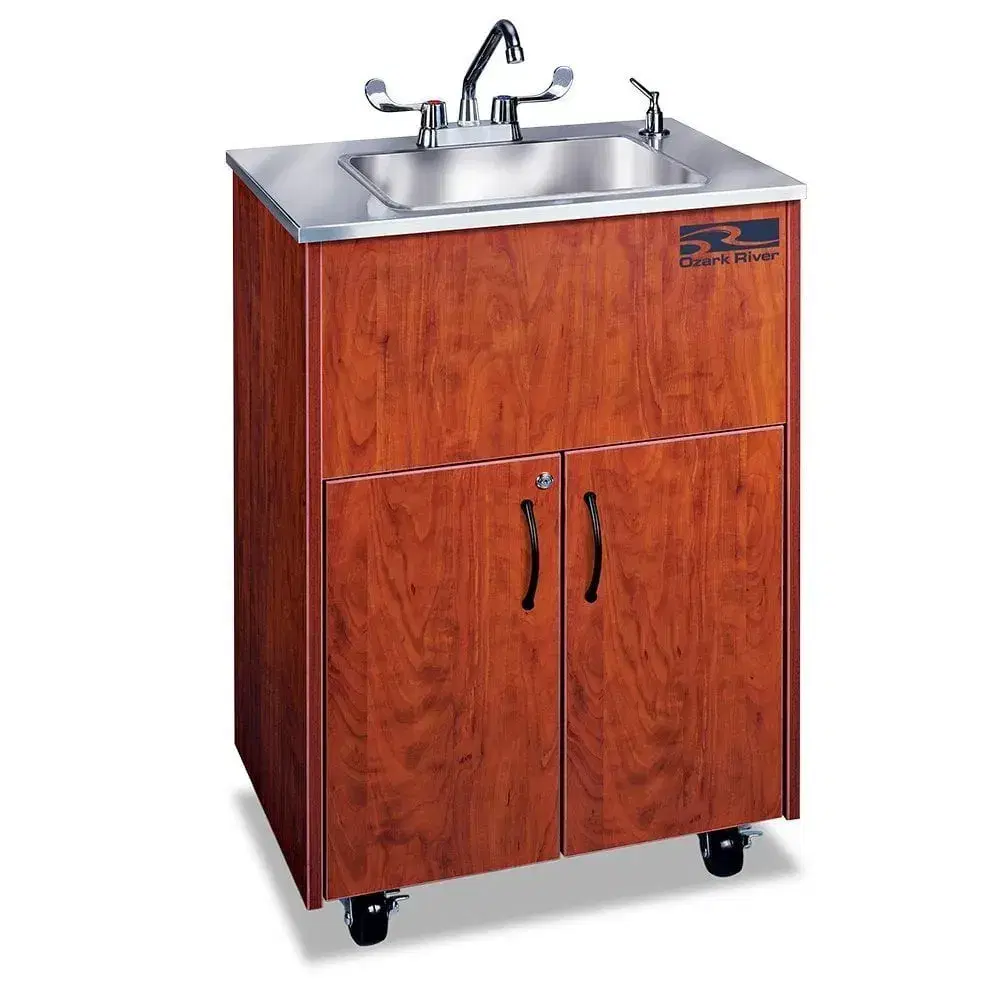 Forbes Industries 5746-C 18" Handwashing Cart - Cherry Laminate Cabinet