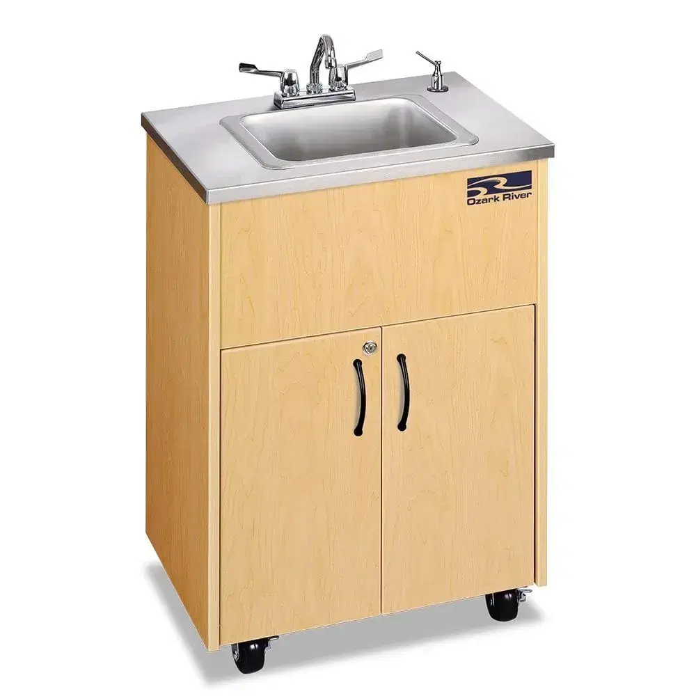 Forbes Industries 5746-M 18" Handwashing Cart - Maple Laminate Cabinet