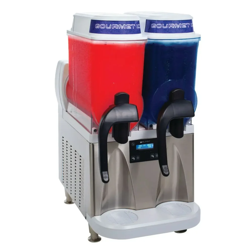 Bunn Ultra NX 16.6 in Frozen Drink Machine, Double 3 gal Bowls, White/Stainless, 120V