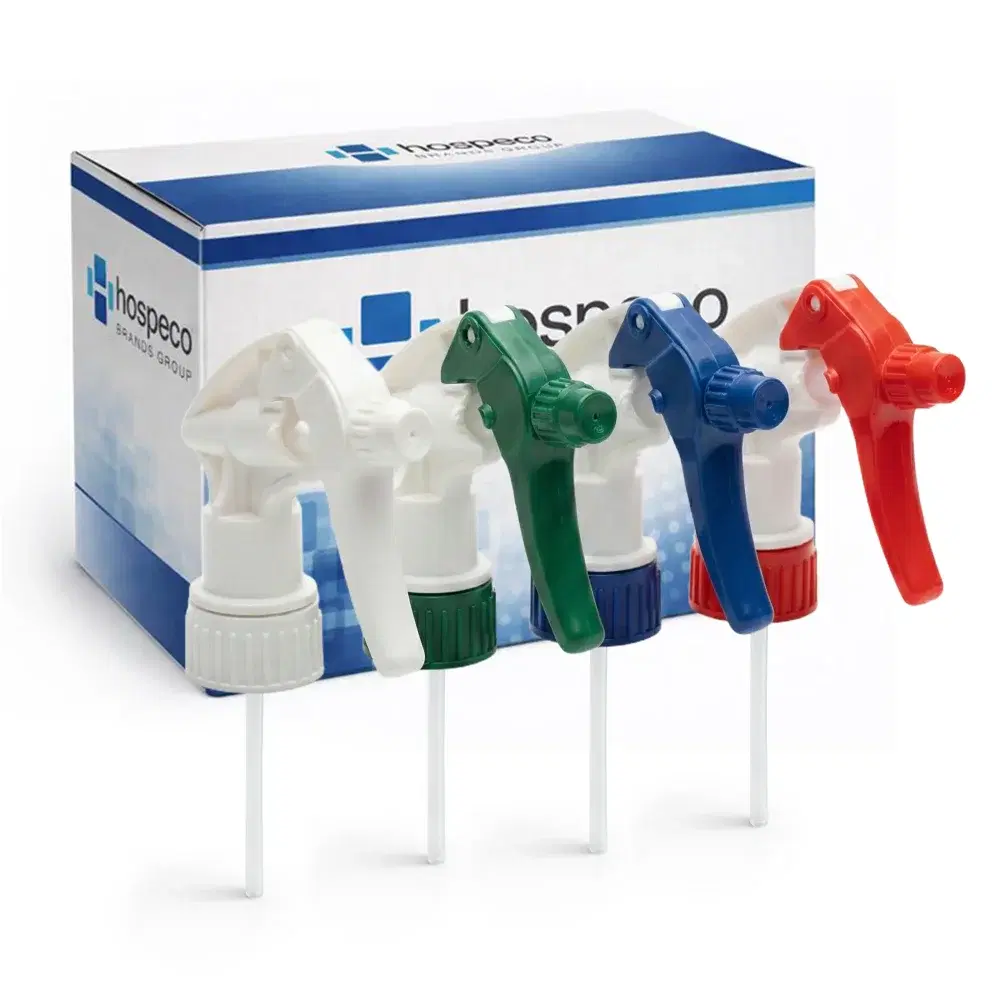 Hospeco 9 7/8" General Purpose HD Trigger Sprayer, Blue/White 1/Each