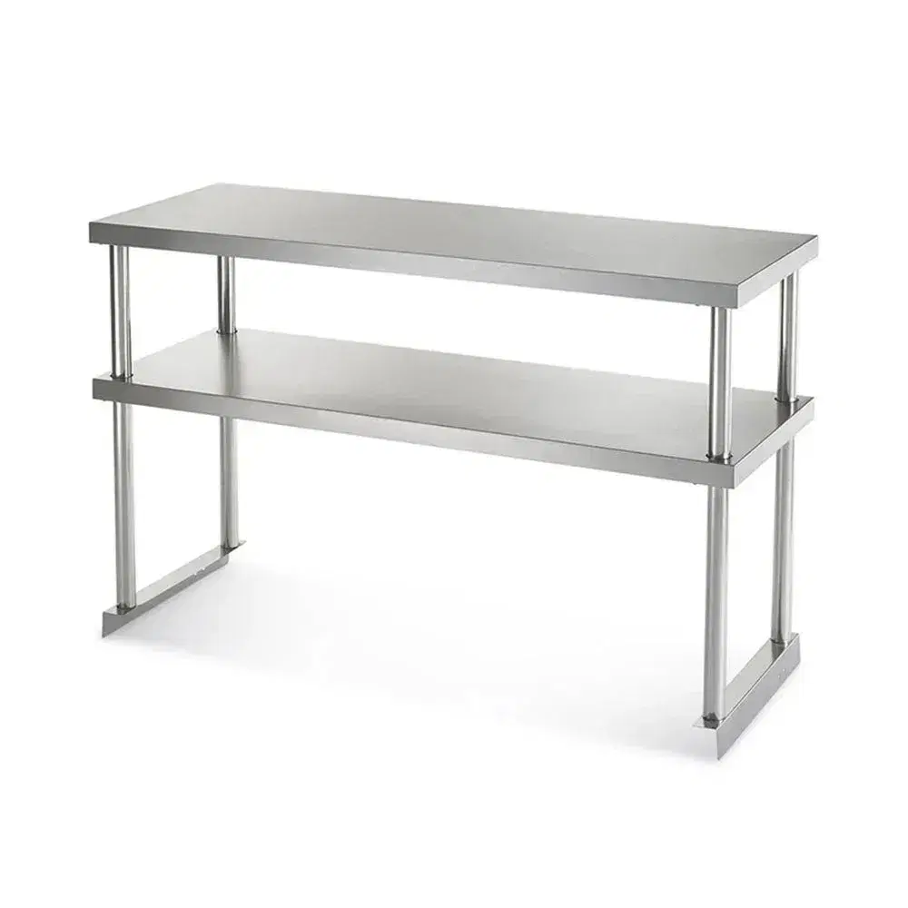 ChefPro Series 12'' x 60'' Stainless Steel Double Overshelf Table,  Capacity 400lb