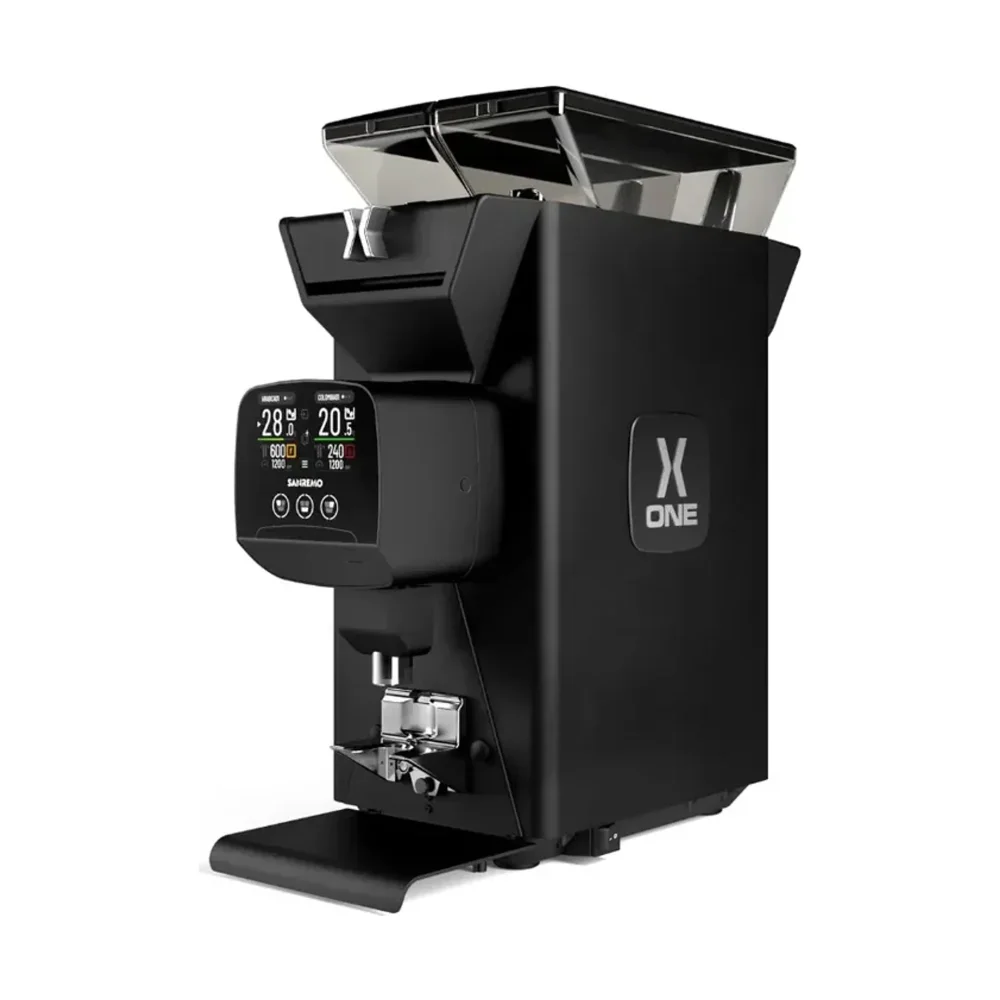 Sanremo X-One Commercial Espresso Coffee Grinder, 5.2 Lb. Hopper Capacity, 120V, Black