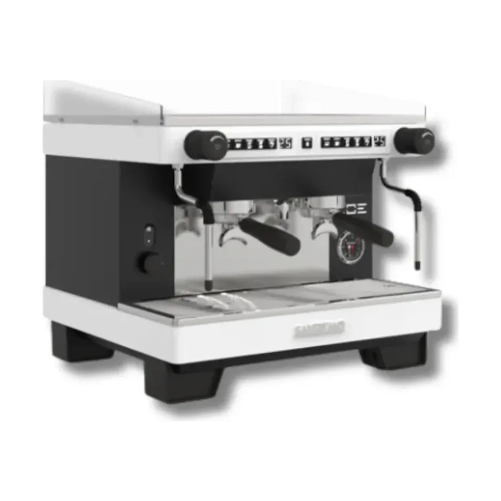 Sanremo Zoe Compact 2 Group Commercial Espresso Machine, 110V, White/Black