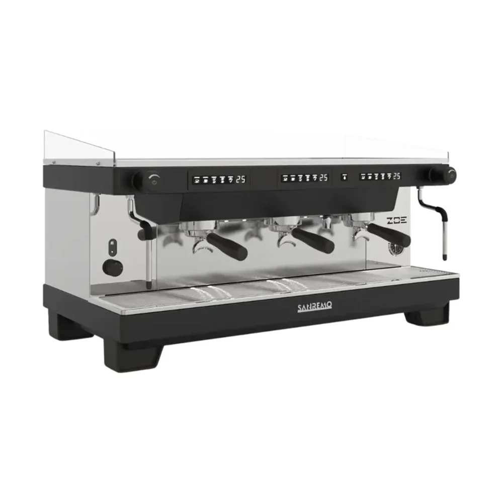 Sanremo Zoe Competition 3 Group Commercial Espresso Machine, 208/240V, Black/White