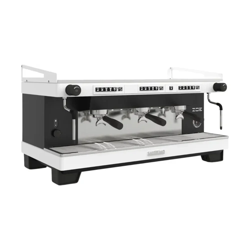 Sanremo Zoe Competition 3 Group Commercial Espresso Machine, 208/240V, White/Black