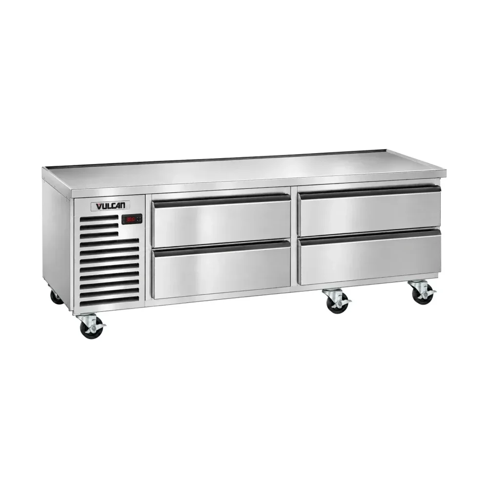 Vulcan ARS 72" Chef Base Refrigerator, 4-Drawer, Stainless Steel, 115V, 3-Year Warranty