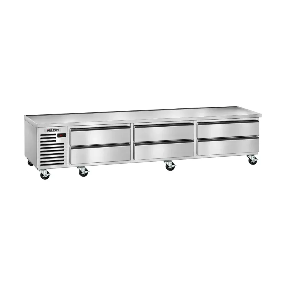 Vulcan 96" Chef Base Refrigerator, 6-Drawer, Stainless Steel, 115V, 3-Year Warranty