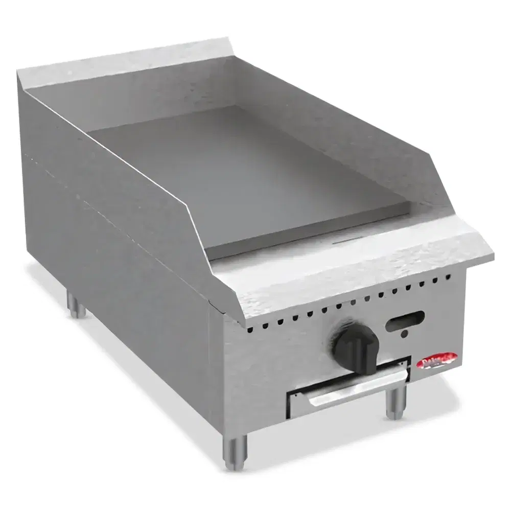 BakeMax BACG15 15" Countertop Natural Gas Griddle with Manual Controls,Heavy Duty, 30,000 BTU