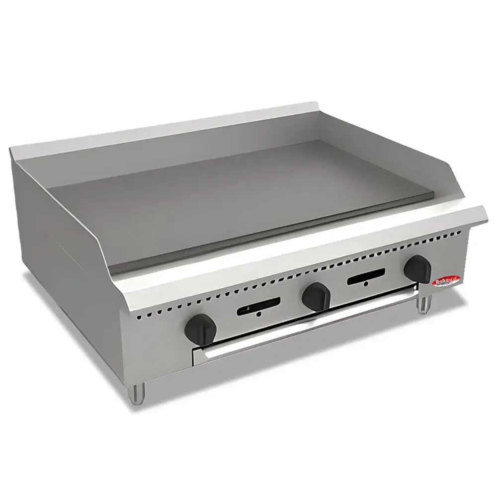 BakeMax BACG36-3 36" Countertop Natural Gas Griddle with Manual Controls,Heavy Duty, 90,000 BTU