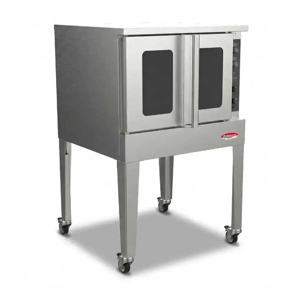 Bakemax BASCO5G Single Full Size Natural Gas Convection Oven, 180,000 BTU