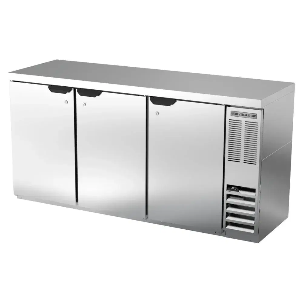 Beverage-Air BB72HC-1-S-27 72" Back Bar Refrigerator, Solid Door, Stainless Steel, Counter Height