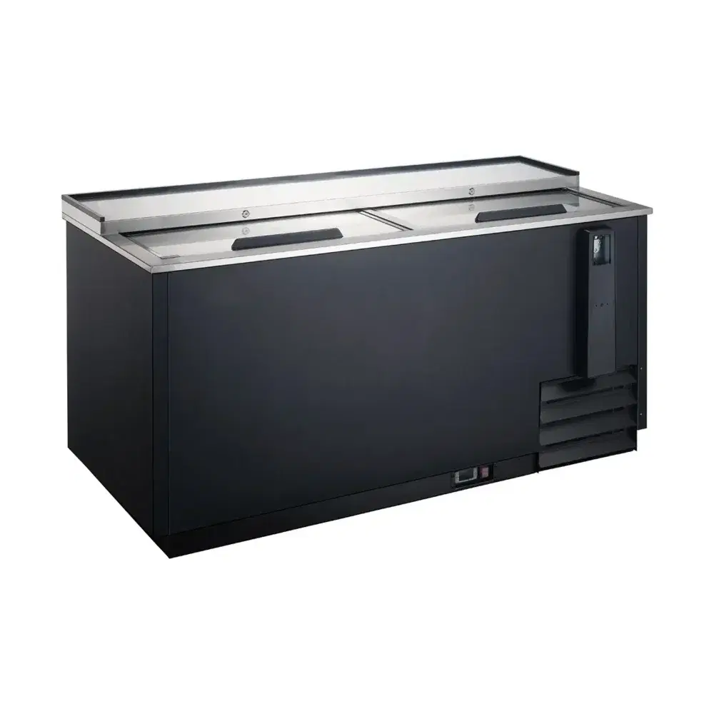 Coldline 65" Horizontal Bottle Cooler, 18 Cu. Ft., 2 Lid, 1 Year Warranty