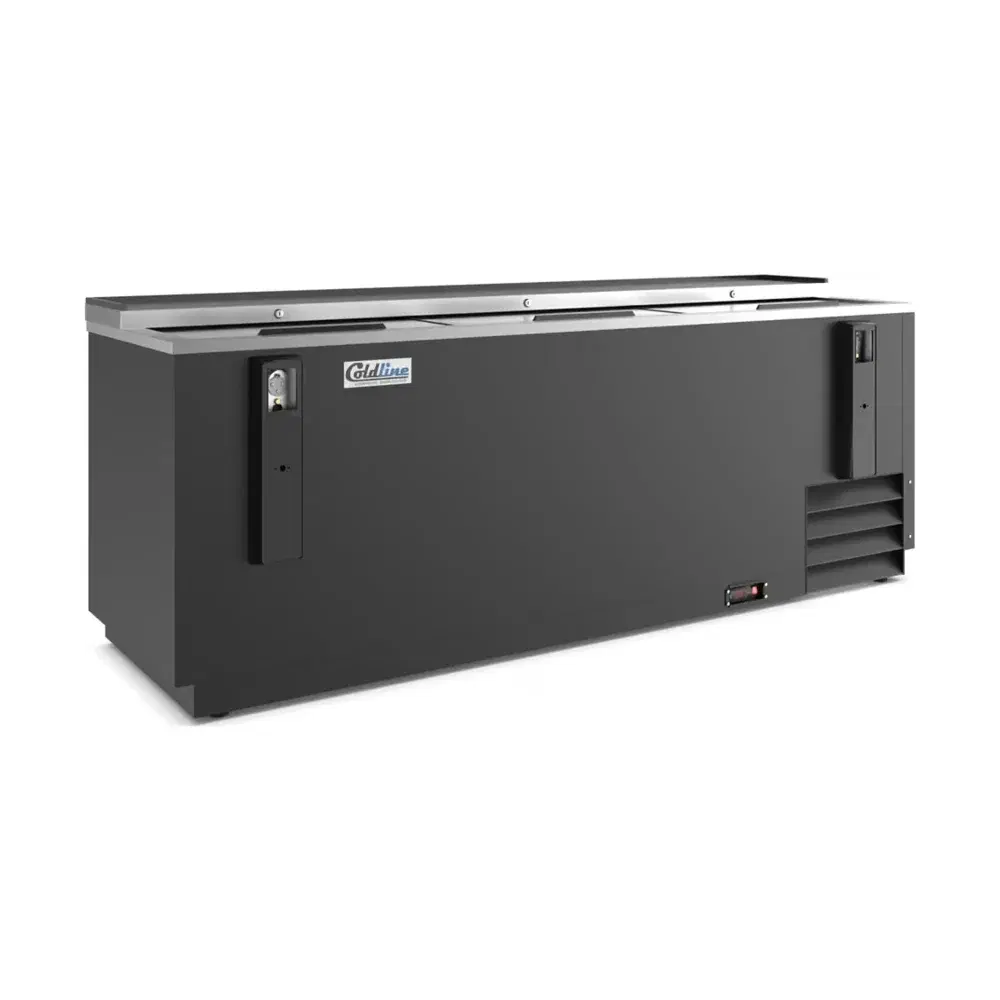 Coldline 80" Horizontal Bottle Cooler, 23 Cu. Ft., 3 Lid, 1 Year Warranty
