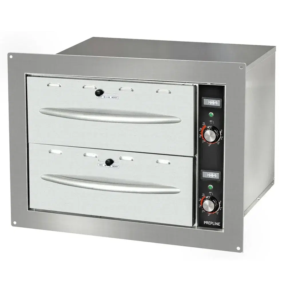 Prepline 31" Double Built-in Drawer Warmer, Stainless Steel, Heavy Duty, 900W, 120V