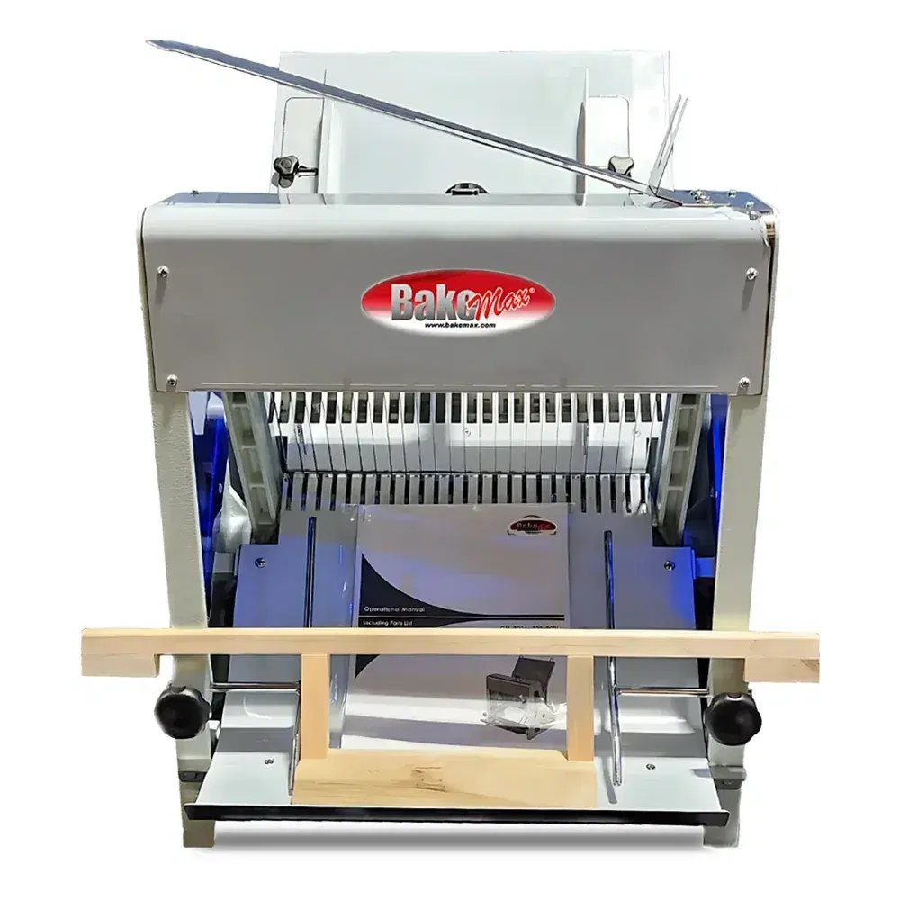 BakeMax BMGF001-1 30" Gravity Feed Bread Slicer, 15" Max Loaf Length