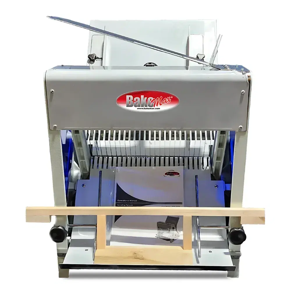 BakeMax BMGF001-3 30" Gravity Feed Bread Slicer, 15" Max Loaf Length