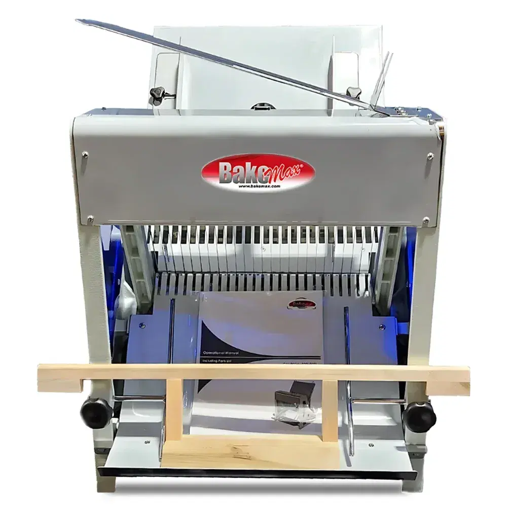 BakeMax BMGF001-5 30" Gravity Feed Bread Slicer, 15" Max Loaf Length