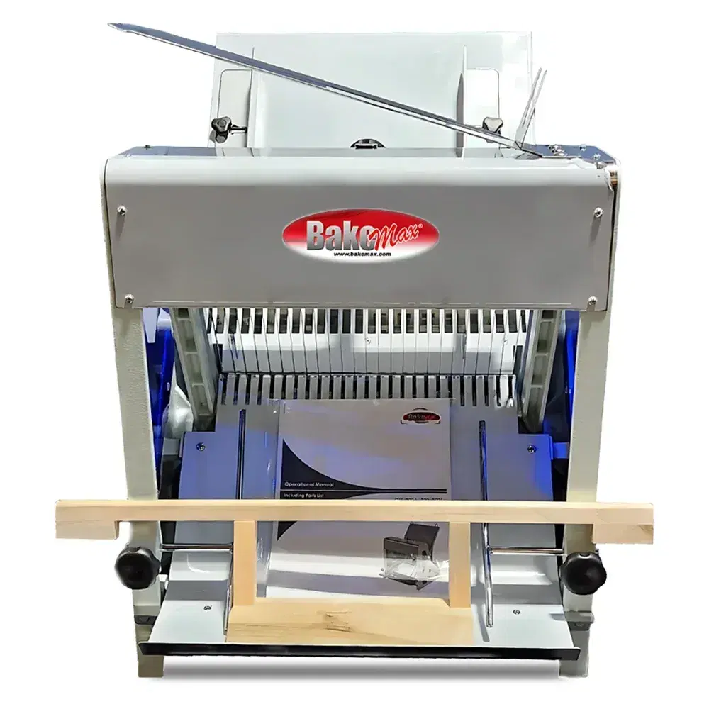 BakeMax BMGF001-6 30" Gravity Feed Bread Slicer, 15" Max Loaf Length