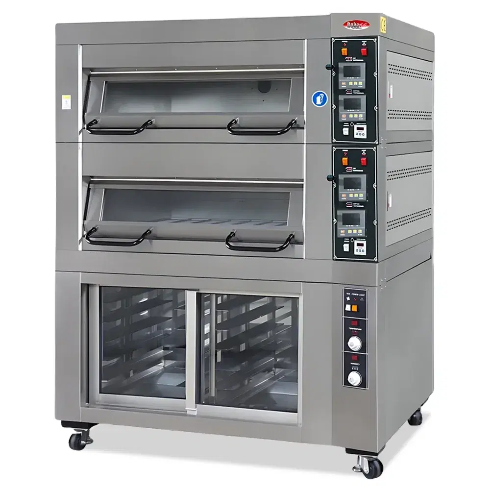 BakeMax BMTD003 75" Triple Deck Electric oven-commercial, Accommodates (9) 18 X 26 Pans