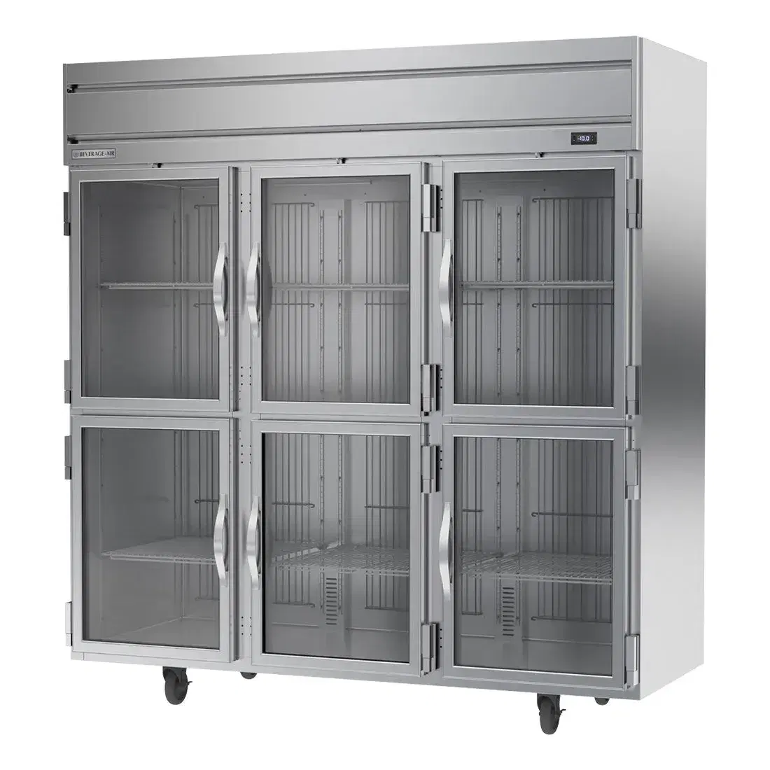 Beverage-Air HFPS3HC-1HG Horizon Series 78" Reach-In Freezer, Half Glass Door, Stainless Steel