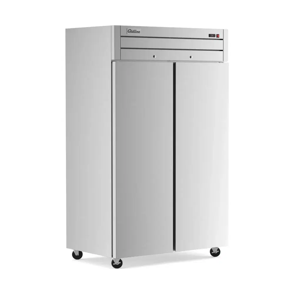 Coldline 54" Reach-In Freezer, Stainless Steel, 2 Doors, 1 Year Warranty