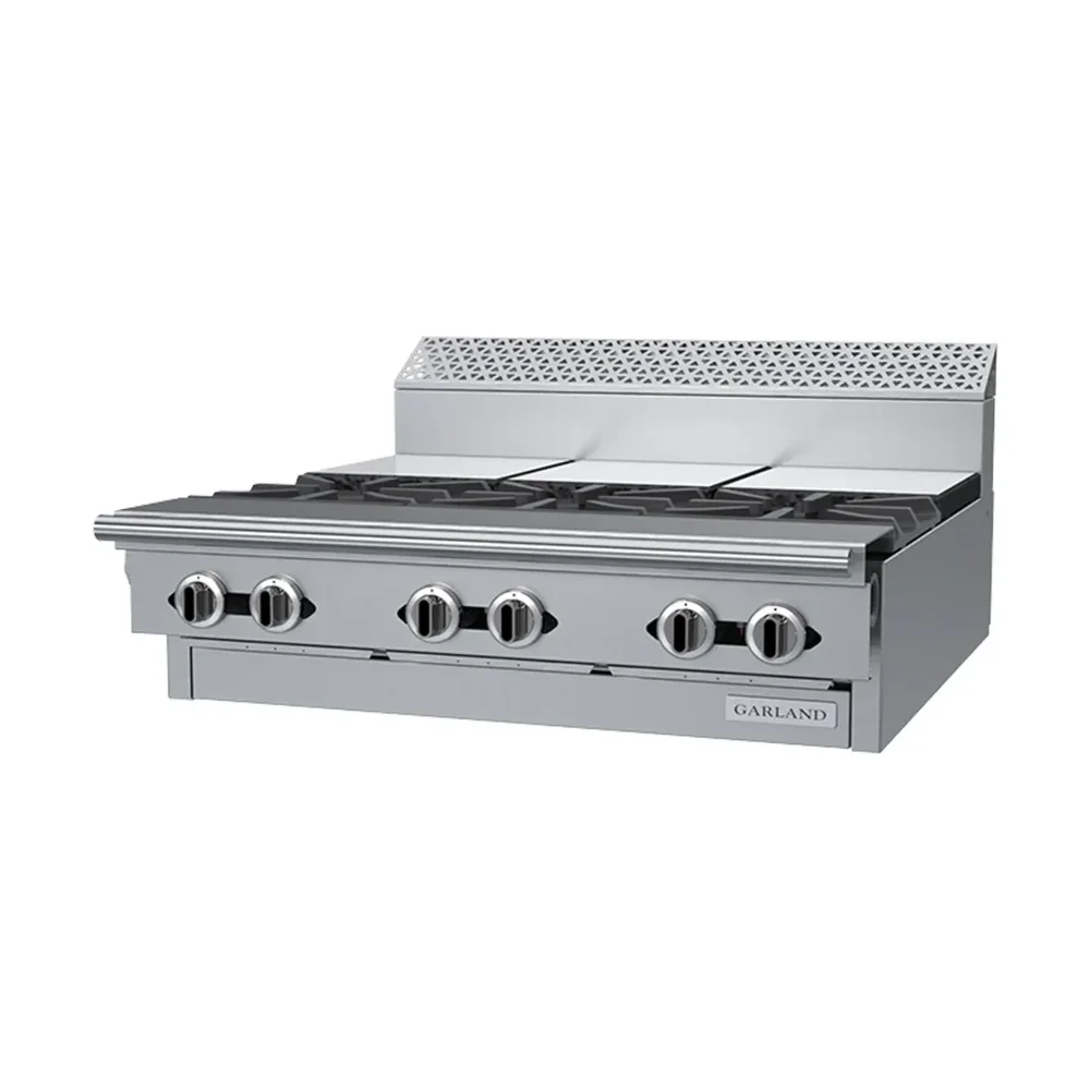 Garland C36-15M 36" Modular Gas Range Top, 3 Burners, 3 Hot Tops, Liquid Propane