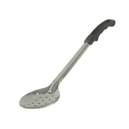 CAC China SBSP-15BH 15" Basting Spoon SS Perforated 1.2 mm w/ Black Handle