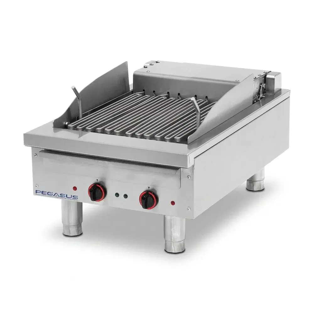 Pegasus CB-24E 24" Electric Countertop Charbroiler, Direct Contact Style, 208V, 3 Phase, 6.25 kW