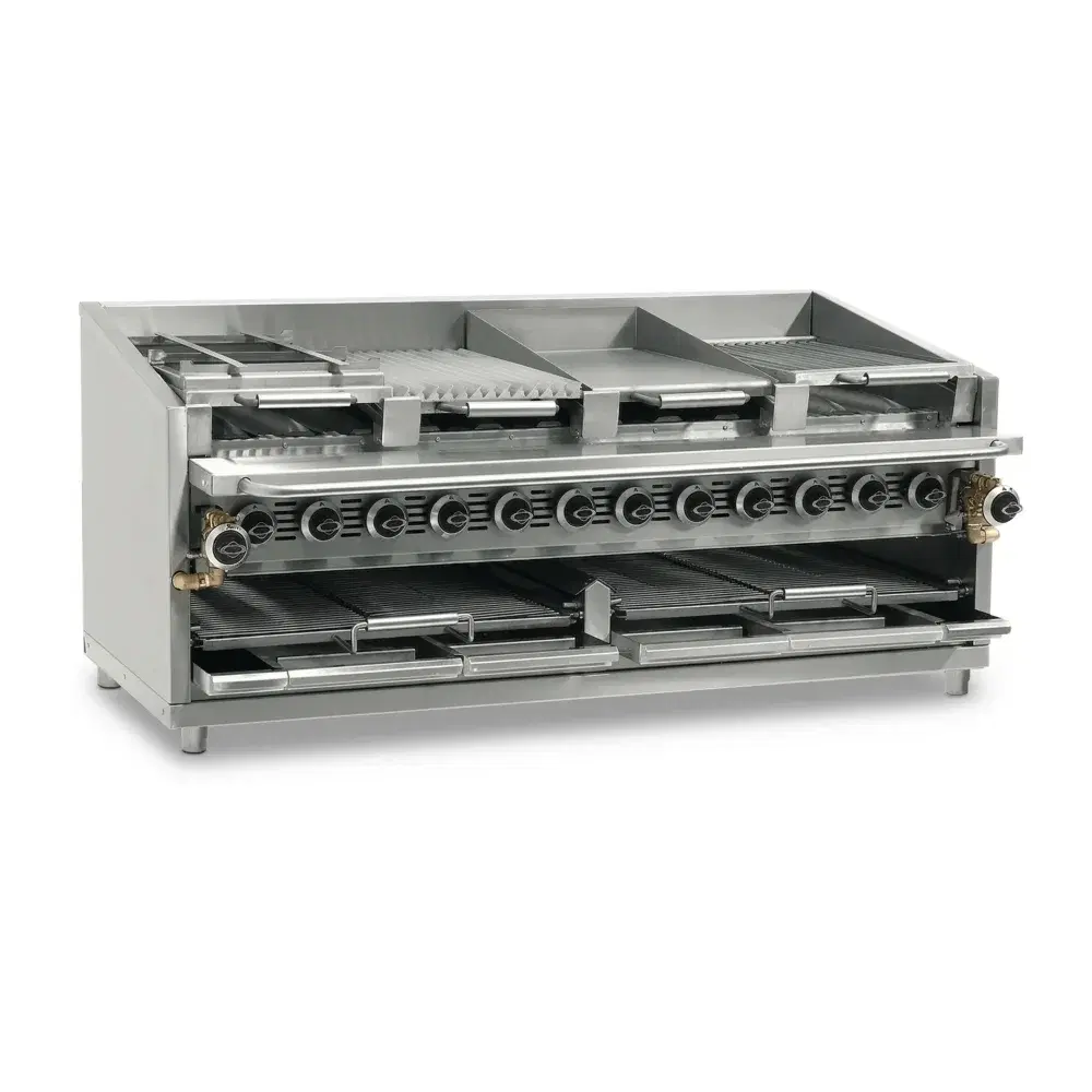 Pegasus CB-30G 32" Radiant Charbroiler, Heavy Duty, Natural or LP Gas, 46.37 Cu.ft, 82,500 BTU