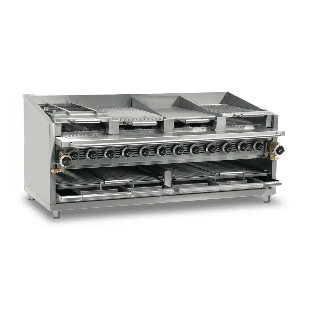 Pegasus CB-36G 36" Radiant Charbroiler, Heavy Duty, Natural or LP Gas, 54.36 Cu.ft, 103,000 BTU