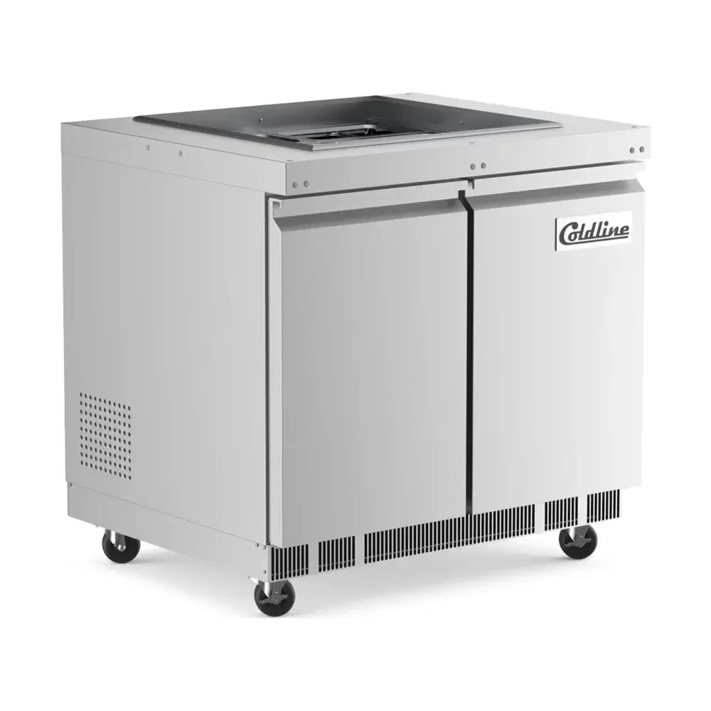 Coldline 36" Stainless Steel Refrigerated Salad Bar / Cold Food Table, 1 Year Warranty