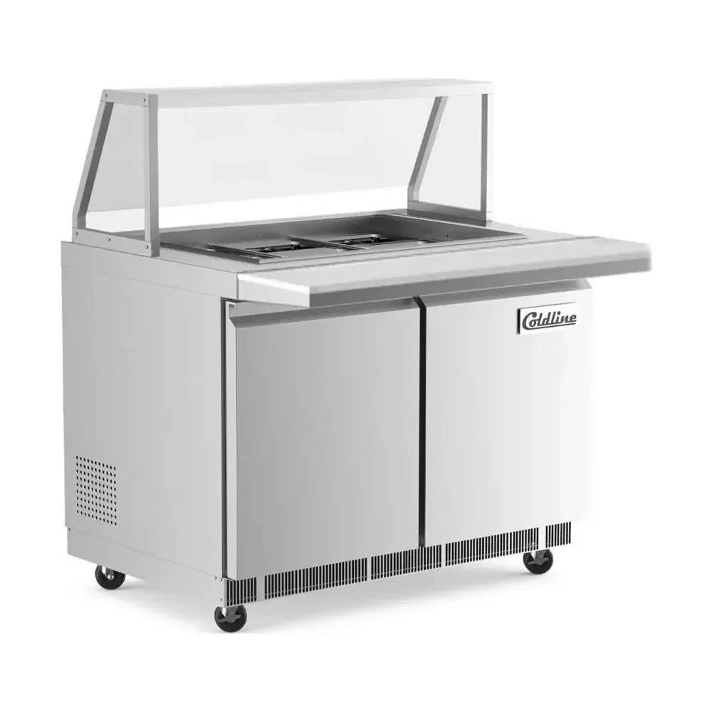 Coldline 48" Stainless Steel Refrigerated Salad Bar / Cold Food Table, 1 Year Warranty
